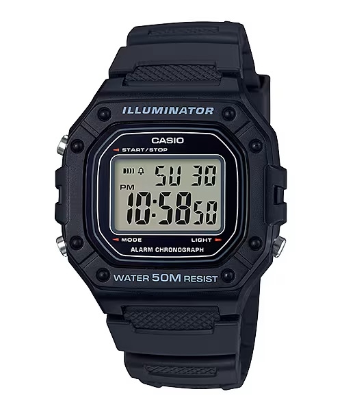 CASIO TIMELESS COLLECTION Mod. SPORT ILLUMINATOR WR 50M. ALARM. CHRONOGRAPH - BLACK