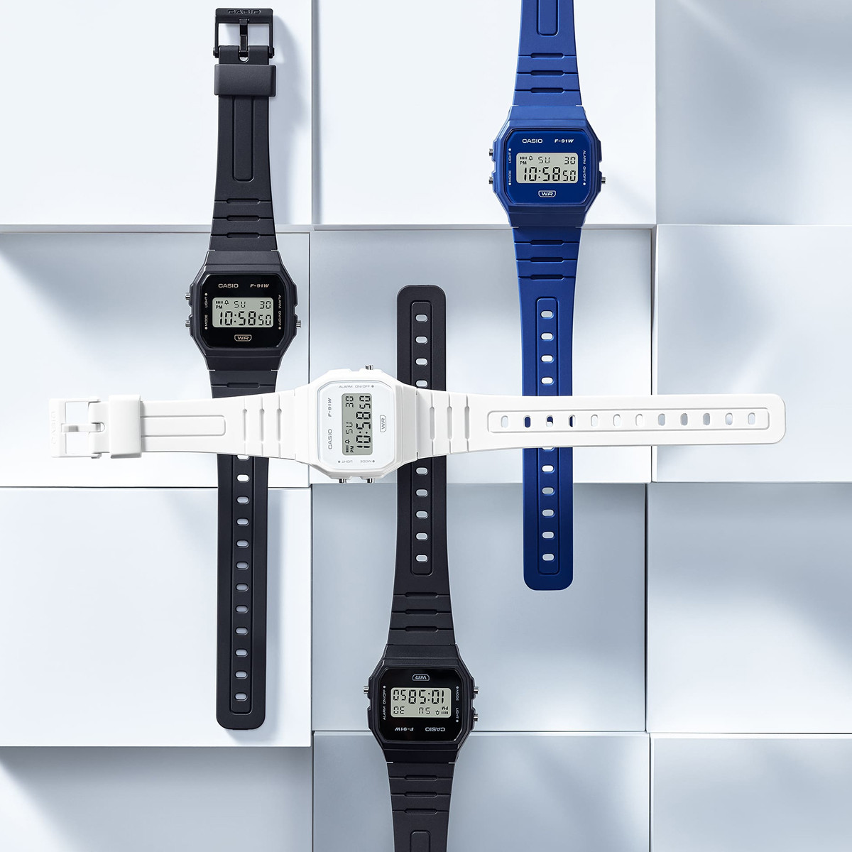 CASIO VINTAGE Mod. F-91 BIO RESIN STRAP - BLUE 5