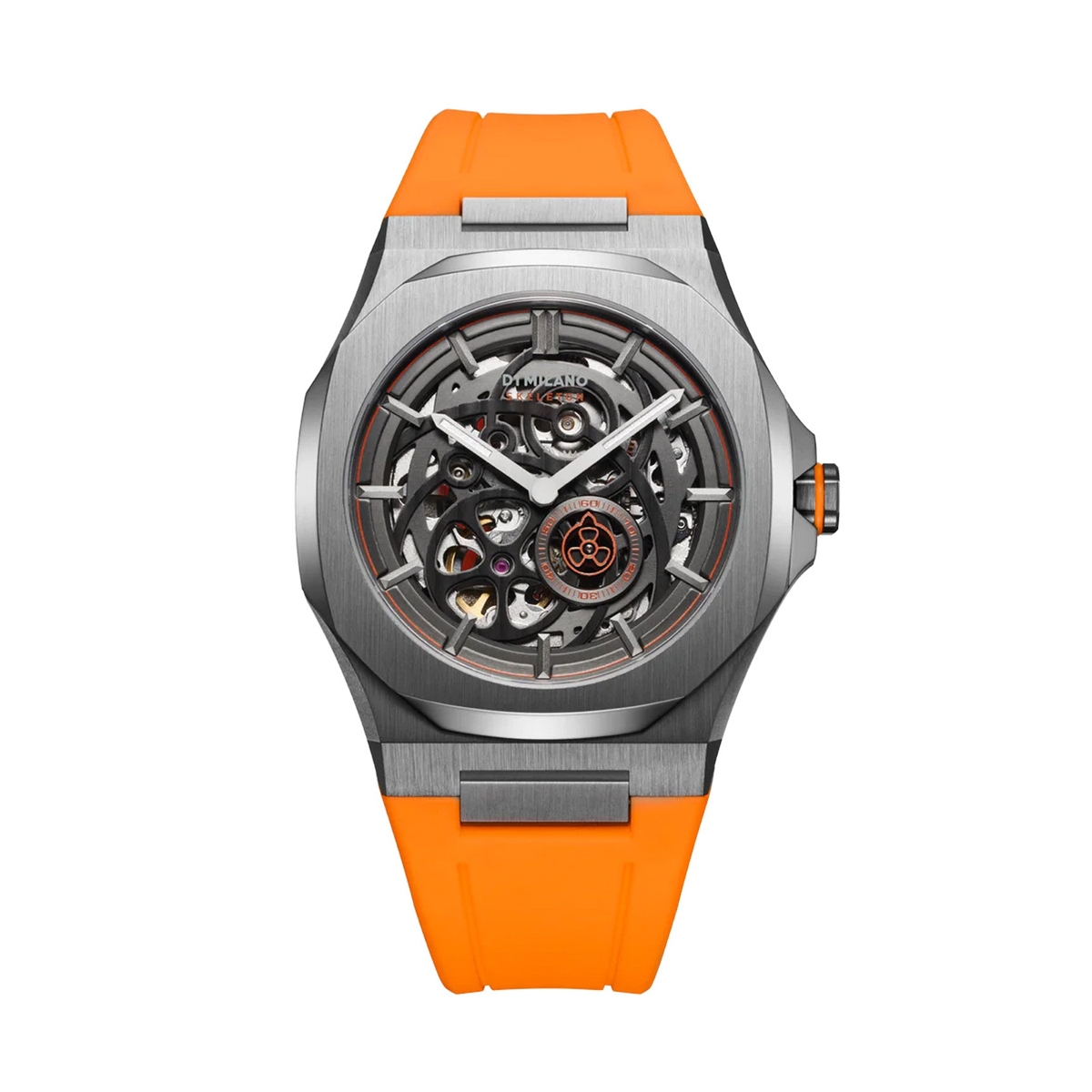 D1 MILANO SKELETON BRACELET Mod. SLICE ORANGE - Automatic