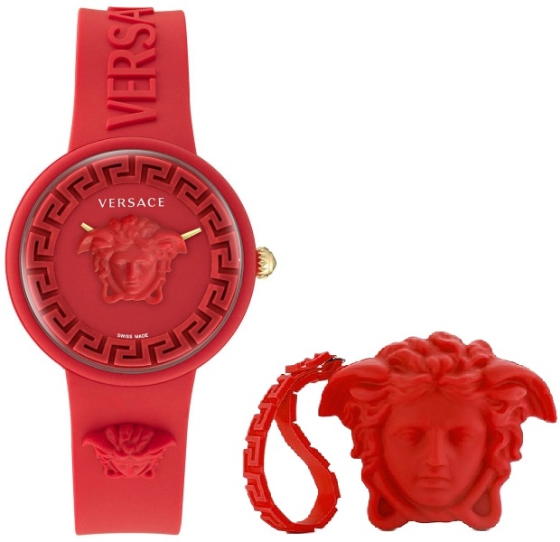 VERSACE Mod. MEDUSA POP 3H + VERSACE RED SILICON PURSE
