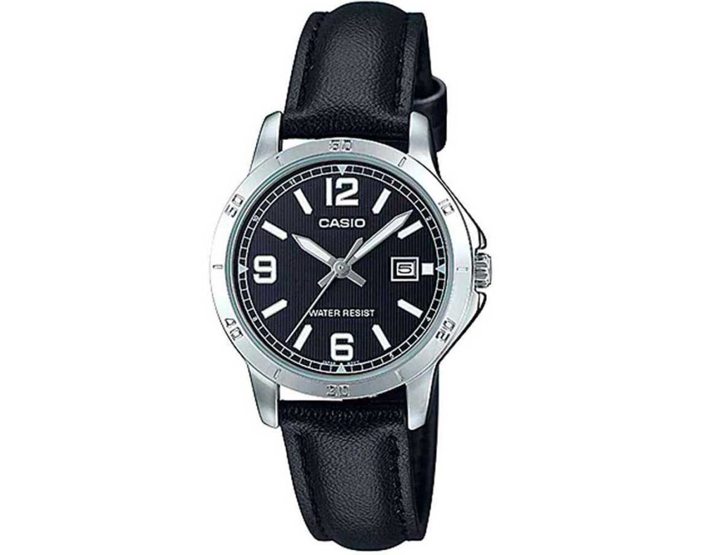 CASIO COLLECTION Mod. LADY DATE. LEATHER - BLACK