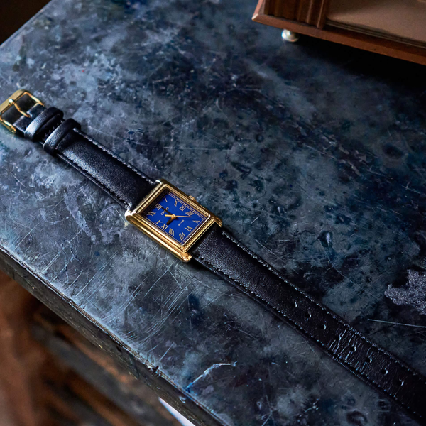 CASIO COLLECTION Mod. LADY TANK. GOLD. LEATHER - BLUE 3