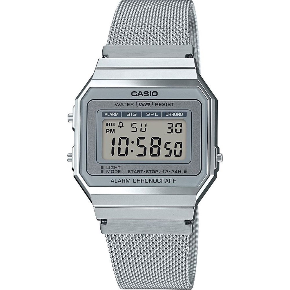 CASIO VINTAGE Mod. ICONIC SLIM DESIGN - SILVER MESH