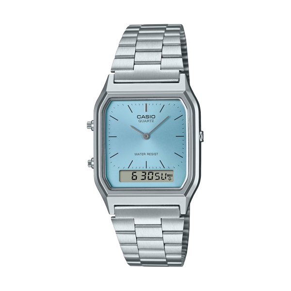 CASIO VINTAGE Mod. EDGY COLLECTION SUNRAY DIAL - LIGHT BLUE