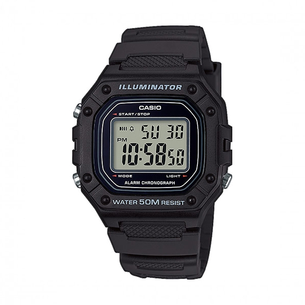CASIO TIMELESS COLLECTION Mod. SPORT ILLUMINATOR WR 50M. ALARM. CHRONOGRAPH - BLACK