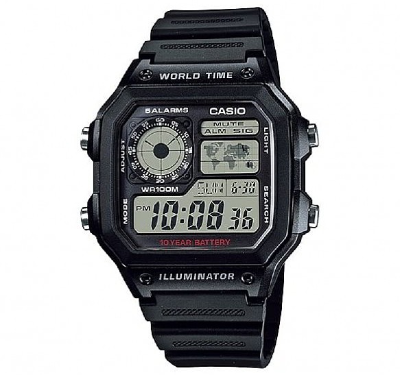 CASIO SPORT Mod. DIVER - WORLD TIME ILLUMINATOR 5 ALARMS - FUTURE CLASSIC COLLECTION - BLACK