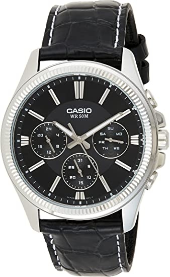 CASIO Mod. DAY DATE MULTIFUNCTION. LEATHER - BLACK