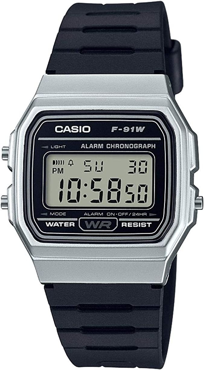 CASIO VINTAGE Mod. F-91 BIO RESIN STRAP - SILVER