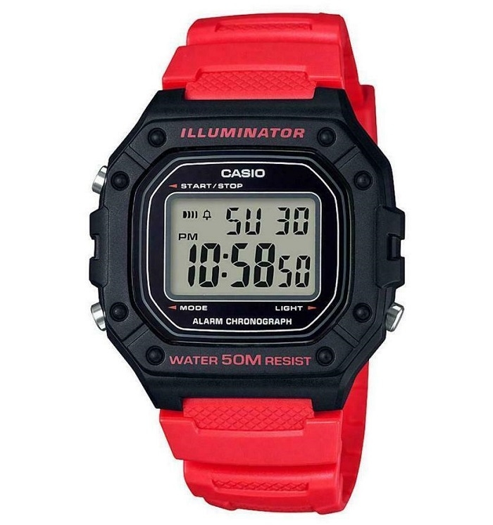 CASIO TIMELESS COLLECTION Mod. SPORT ILLUMINATOR WR 50M. ALARM. CHRONOGRAPH - BLACK - VIVID (Brilliant color)