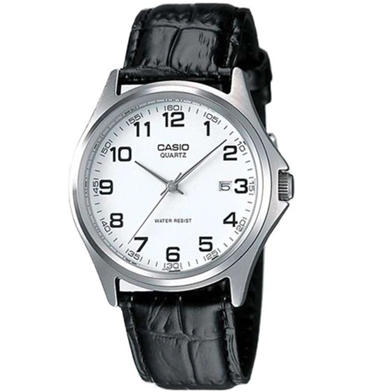 CASIO COLLECTION Mod. DATE - LEATHER. WHITE