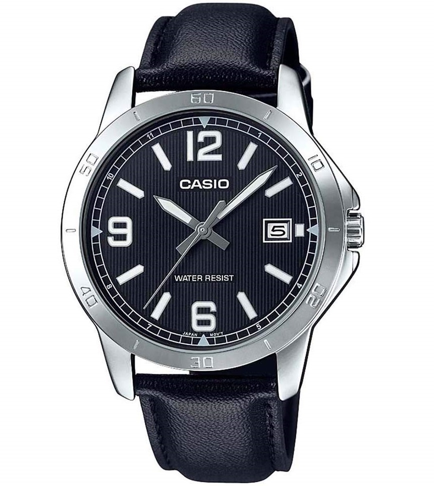 CASIO COLLECTION Mod. CASUAL DATE. LEATHER - BLACK