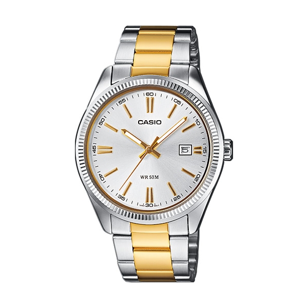 CASIO COLLECTION Mod. DATE. STEEL&GOLD - CHAMPAGNE