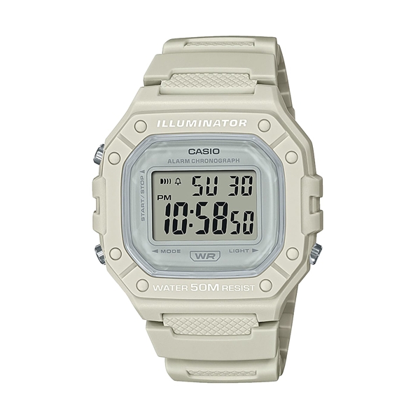 CASIO TIMELESS COLLECTION Mod. SPORT ILLUMINATOR WR 50M. ALARM. CHRONOGRAPH - WHITE - COLORED SERIE