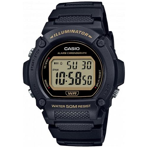 CASIO TIMELESS COLLECTION Mod. SPORT- ILLUMINATOR. WR 50M. ALARM. CHRONOGRAPH - BLACK