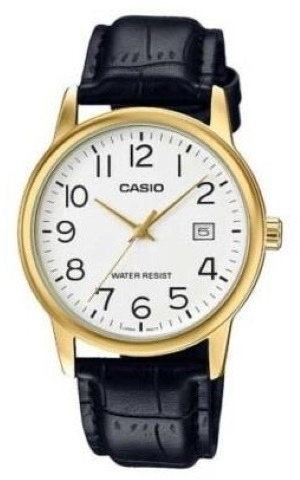 CASIO COLLECTION Mod. DATE GOLD. LEATHER - WHITE