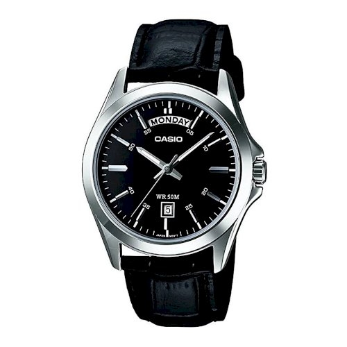 CASIO COLLECTION Mod. DAY DATE LEATHER - BLACK
