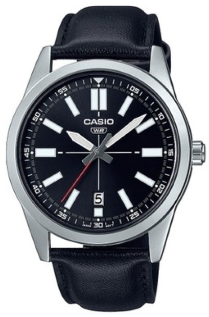CASIO COLLECTION Mod. CASUAL DATE - LEATHER. BLACK