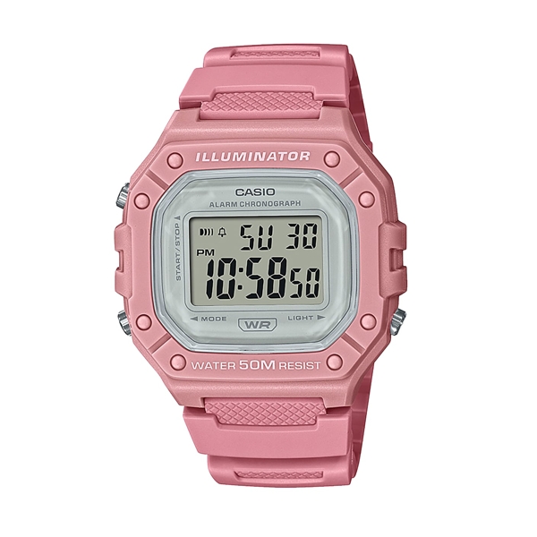 CASIO TIMELESS COLLECTION Mod. SPORT ILLUMINATOR WR 50M. ALARM. CHRONOGRAPH - PINK - COLORED SERIE