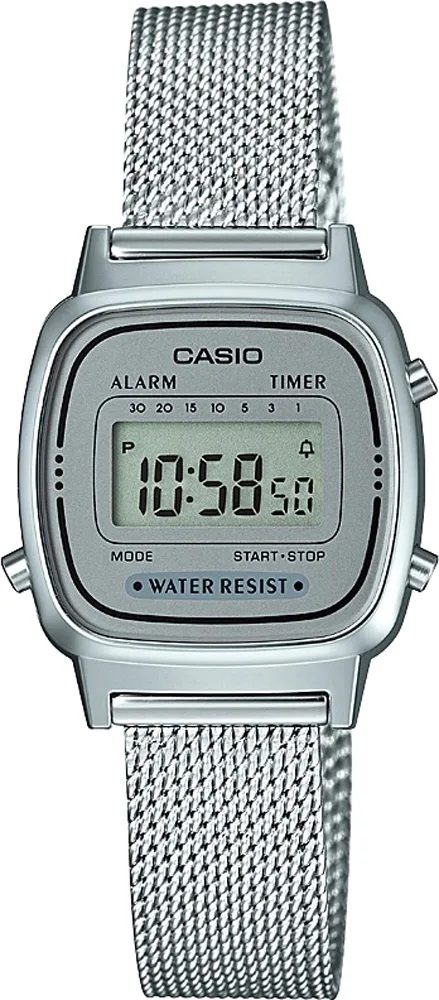 CASIO VINTAGE Mod. ICONIC MINI STEEL - SILVER MESH
