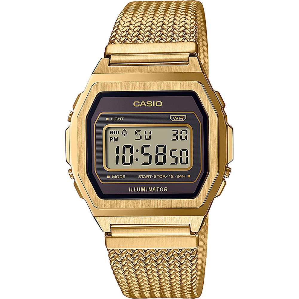 CASIO VINTAGE PREMIUM COLLECTION Gold Mesh, Brown dial