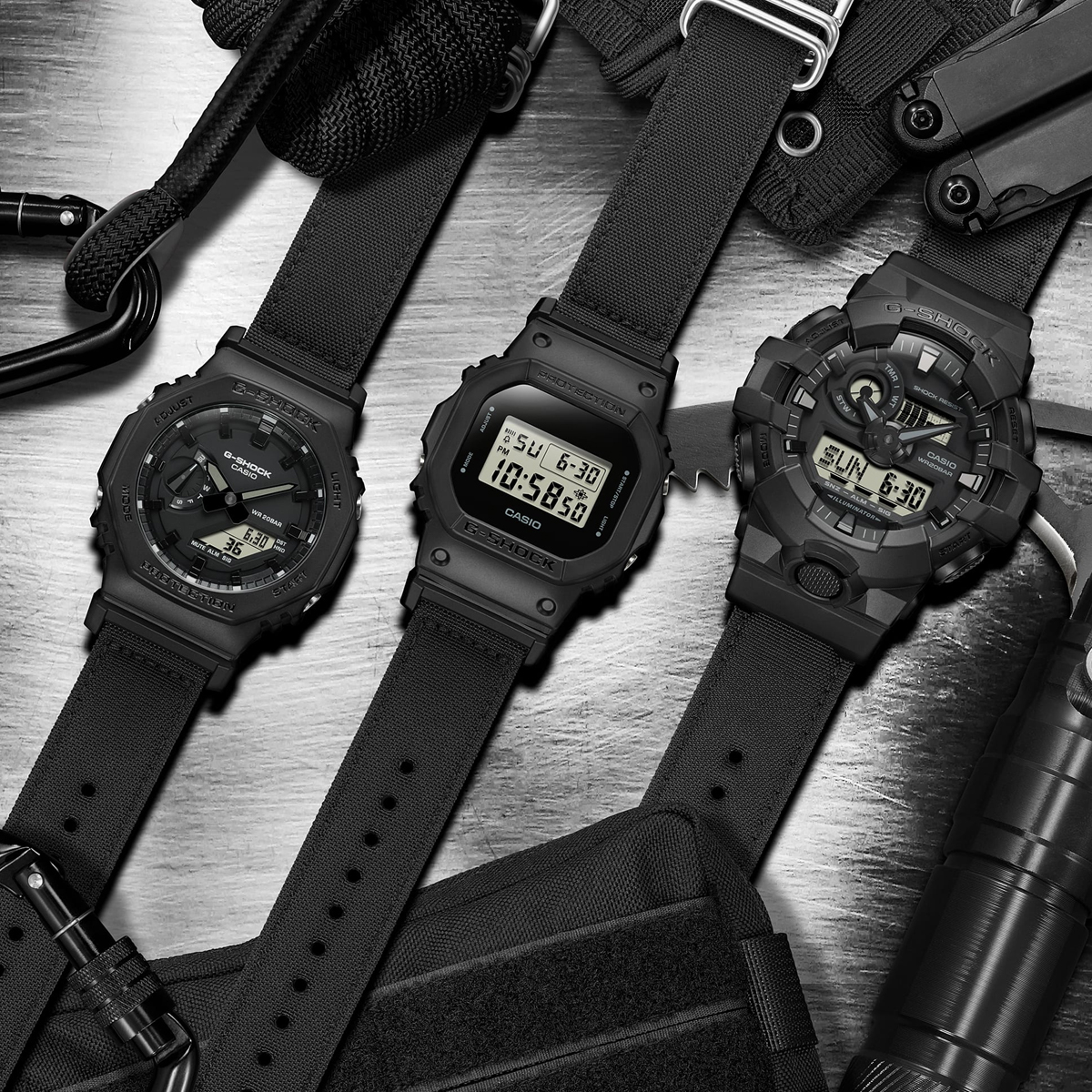 CASIO G-SHOCK Mod. THE ORIGIN - BLACK CORDURA ECO FABRIC STRAP SERIE 3